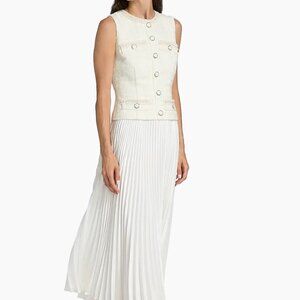 Bouclé Mixed-Media Midi-Dress Size 8 NWOT